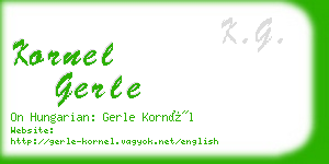 kornel gerle business card